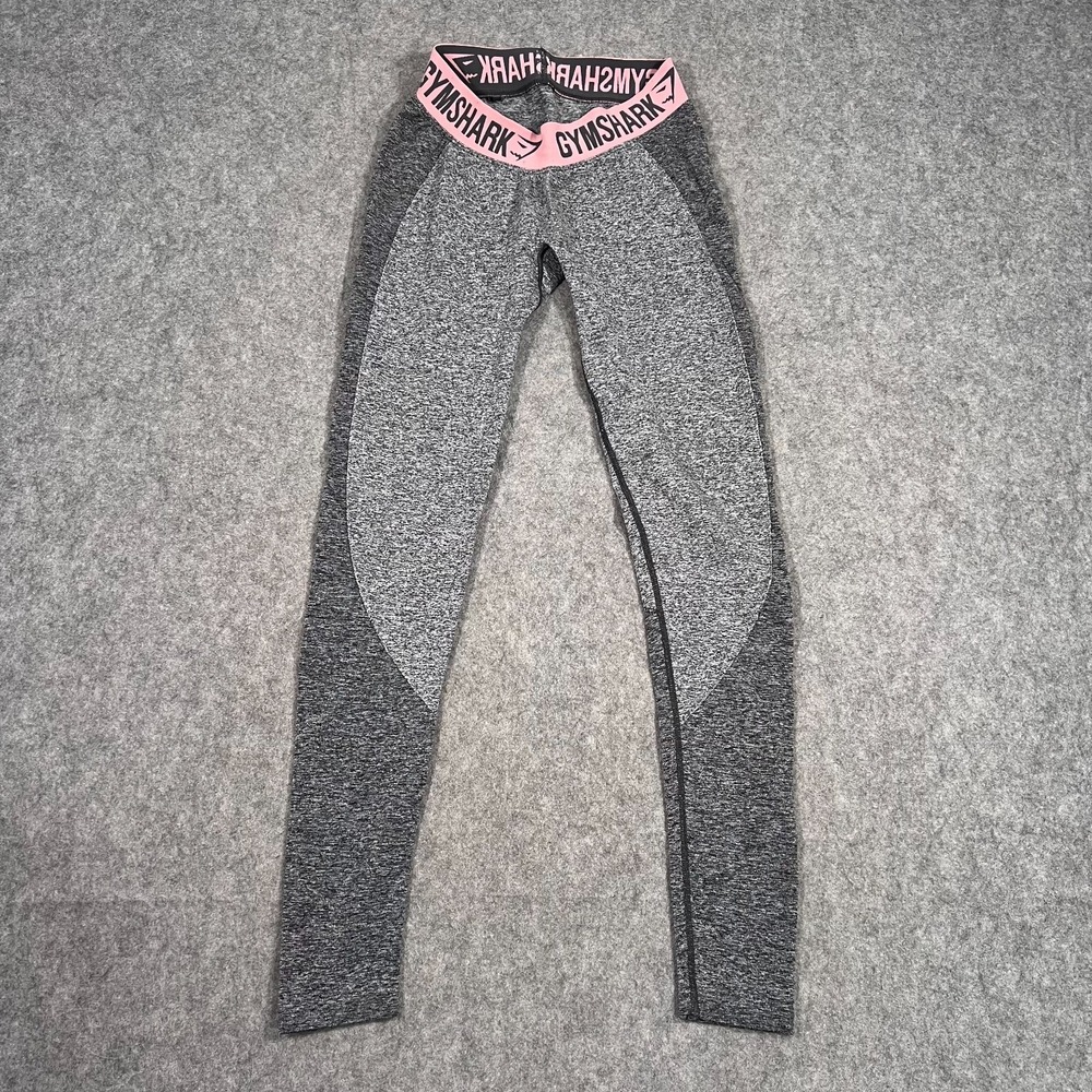 Gymshark Heathered‎ Gray Pink Flex Body Seamless Sculpting Leggings Women's XS